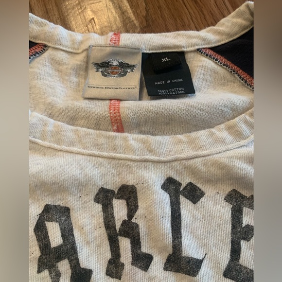 Sold Harley-Davidson Womens Colorblocked Laced Raglan Sleeve Shirt XL - Picture 5 of 6